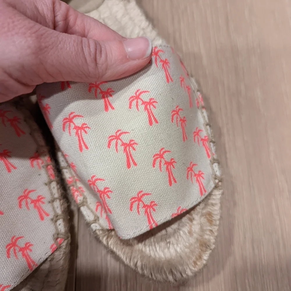 Women's Beige and Pink Espadrille Sandals